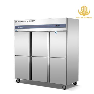 Six Door Stainless Steel Refrigerator 1600L With Separate Cooling Zones 680W Inverter