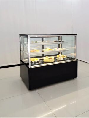 Air Cooling Right Angles Cake Display Case Cake Bread Showcase