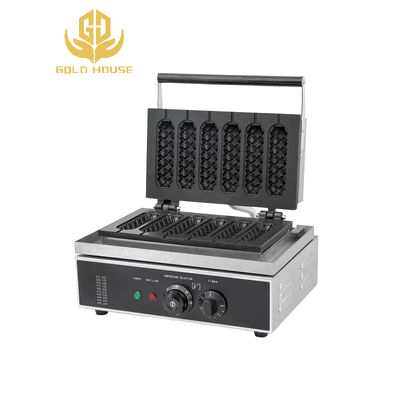 Καλή τιμή Μηχανή 6 παλούκων Waffle Stick Commercial Corn Dog Waffle Equipment Hotdog Ηλεκτρικός κατασκευαστής βάφλων online