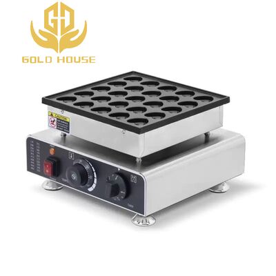 Harga bagus 0.9KW Peralatan Snack Bar Pancake Waffle Maker 25 lubang berbentuk jantung on line