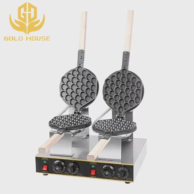 Harga bagus Non Stick Hong Kong Egg Ball Cake Waffle Maker Komersial Electric Dual Head on line