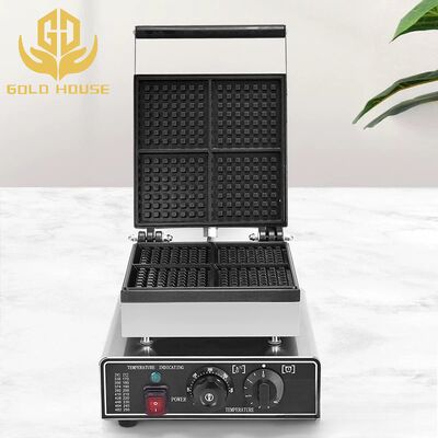 Prezzo buono Equipaggiamento per lo snack bar digitale Ristorante 4 fette 1 piatto Waffle Baker in linea