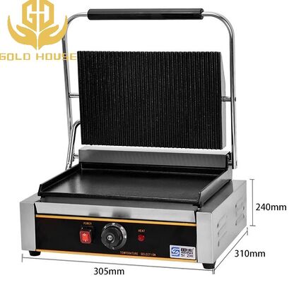 Dobra cena 220V handlowy grill na kanapkę pojedyncza powierzchnia grzewcza dla kawiarni / wycieczek drogowych / kempingu w Internecie