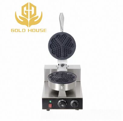 Harga bagus 1 Plat 5 Heart Mesin pembuat waffle mini listrik 1.2KW on line