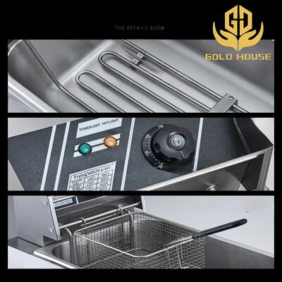 Harga bagus Smart Kitchen Komersial Peralatan Gas Powered Hot Pot Deep Fryer Combo on line