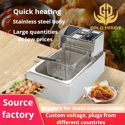 Good price Commercial Single Pot Single Basket Electric Deep Fryer 4 Liter For Frying Food online
