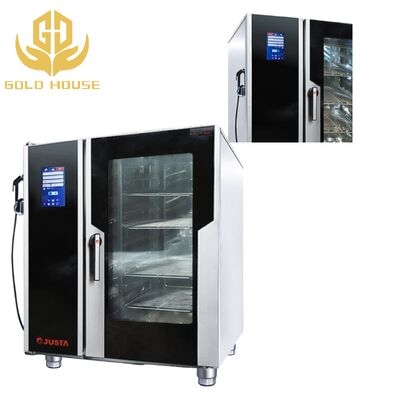 Harga bagus JO-E-T101 dapur peralatan komersial layar sentuh listrik 10 Tray Combi Oven on line