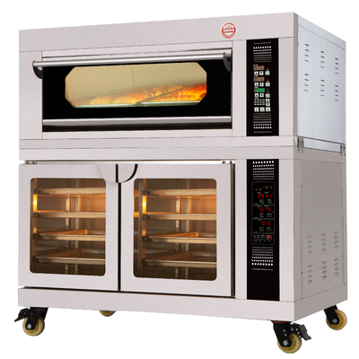 Good price Space-Saving Bakery Equipment 1 Deck 2 Tray Oven + 8 Pan Dough Proofing Machine online
