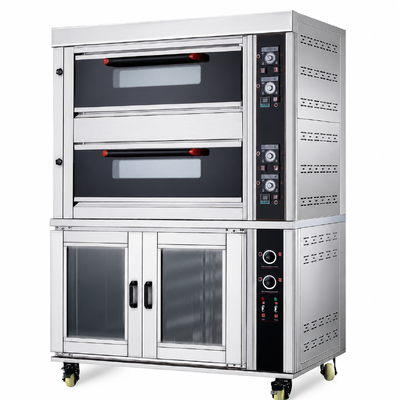 Good price Commercial 2-Layer 4-Tray Electric Baking Oven With 10-Tray Proofer  Model 40D+10F 380V Bakery Combo online