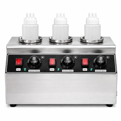 Qualité SZ-SW03 Réchauffeur à sauce triple 3 pots Réchauffeur alimentaire commercial pour fromage et chocolat usine